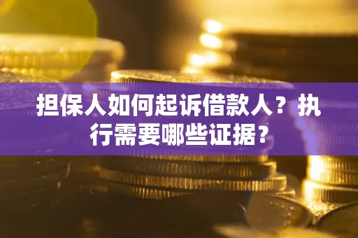 济南担保人如何起诉借款人？执行需要哪些证据？