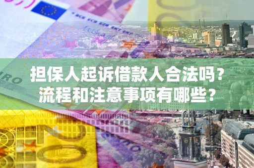济南担保人起诉借款人合法吗？流程和注意事项有哪些？