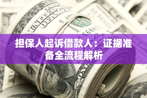 济南担保人起诉借款人：证据准备全流程解析