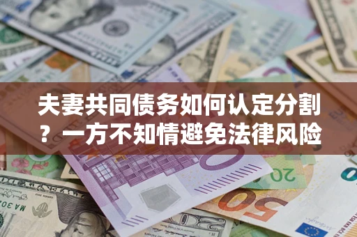 济南夫妻共同债务如何认定分割？一方不知情避免法律风险必看！
